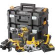 Аккумуляторный набор DEWALT DCK329P2T: дрель-шуруповерт DCD796 + УШМ DCG405 + лобзик DCS335, с 2 АКБ 5 Ач и ЗУ, в 2 кейсах TSTAK