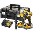 Аккумуляторный набор DEWALT DCK2052H2T, 18 В: дрель-шуруповерт DCD999 + шуруповерт DCF850, с 2 АКБ 5 Ач и ЗУ, в кейсе TSTAK