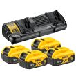 Аккумуляторный набор DEWALT DCK865P4T, 18 В: 8 инструментов, с 4 АКБ 5 Ач и двойным ЗУ, в 4 кейсах TSTAK (DCK865P4T-QW)