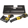 Аккумуляторный угловой гайковерт DEWALT DCF510E2G, с трещоткой, 18 В, 102 Нм, 300 об/мин, с 2 АКБ 1.7 Ач и ЗУ, в чехле (DCF510E2G-QW)