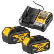 Аккумуляторный набор DEWALT DCK607M2, 18 В: дрель + шуруповерт + УШМ + перфоратор + пила + фонарь, с 2 АКБ 4 Ач и ЗУ, в сумке