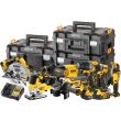 Аккумуляторный набор DEWALT DCK706P3T, 18 В: 7 инструментов, с 3 АКБ 5 Ач и ЗУ, в 3 кейсах TSTAK (DCK706P3T-QW)