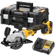 Аккумуляторная дисковая пила DEWALT DCS571P1T, 18 В, 115 мм, 4500 об/мин, с АКБ 5 Ач и ЗУ, в кейсе TSTAK (DCS571P1NT-XJ)