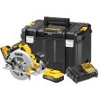 Аккумуляторная дисковая пила DEWALT DCS570H2T, 18 В, 184 мм, 5500 об/мин, с 2 АКБ 5 Ач и ЗУ, в кейсе TSTAK (DCS570H2T-QW)