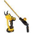 Аккумуляторный набор садовой техники DEWALT, 18 В: кусторез-высоторез DCMPH566 + секатор DCMPP568, с АКБ 5 Ач и ЗУ