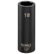 Ударная накидная головка DeWALT DT7552, длинная 18 MM 1/2