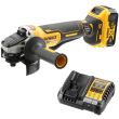 Аккумуляторная угловая шлифмашина DEWALT DCG406P1, 18 В, 125 мм, 9000 об/мин, с АКБ 5 Ач и ЗУ (DCG406P1N-XJ)