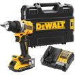 Аккумуляторная дрель-шуруповерт DEWALT DCD800D1T, 18 В, 2000 об/мин, с АКБ 2 Ач и ЗУ, в кейсе TSTAK (DCD800D1NT-XJ)