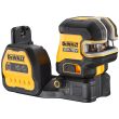 Аккумуляторный лазерный построитель плоскостей DEWALT DCE825D1G18, 12/18 В, зеленый луч, 30 м, с АКБ 2 Ач и ЗУ, в кейсе TSTAK