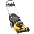 Аккумуляторный набор садовой техники DEWALT, 18 В: газонокосилка DCMW564 + кусторез DCMHT564, с 2 АКБ 5 Ач без ЗУ