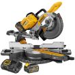 Аккумуляторная торцовочная пила DEWALT DCS727T2, 54 В, 250 мм, 4300 об/мин, с 2 АКБ 2 Ач и ЗУ (DCS727T2-QW)
