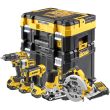 Аккумуляторный набор DEWALT DCK500P3T, 18 В: дрель + шуруповерт + пила + лобзик + фонарь, с 3 АКБ 5 Ач и ЗУ, в 2 кейсах TSTAK