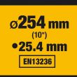 Отрезной алмазный диск DEWALT DT3734, по бетону/граниту, 254х25.4х1.6 мм (DT3734-XJ)