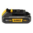 Аккумулятор DEWALT DCB181, Li-Ion, 18 В, 1.5 Ач, 1 шт. (DCB181-XJ)