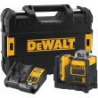 Аккумуляторный лазерный нивелир DEWALT DCE0811D1R, 12 В, красный луч, 20 м, с АКБ 2 Ач и ЗУ, в кейсе TSTAK (DCE0811D1R-QW)