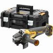 Аккумуляторная угловая шлифмашина DEWALT DCG406NT, 18 В, 125 мм, 9000 об/мин, без АКБ и ЗУ, в кейсе TSTAK (DCG406NT-XJ)