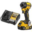 Аккумуляторный масляный шуруповерт DEWALT DCF870P1, 18 В, 56 Нм, 4200 уд/мин, с АКБ 5 Ач и ЗУ (DCF870P1N-XJ)