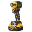 Аккумуляторный шуруповерт DEWALT DCF850P2T, 18 В, 206.2 Нм, 3800 уд/мин, с 2 АКБ 5 Ач и ЗУ, в кейсе TSTAK (DCF850P2T-QW)