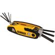 Набор дюймовых шестигранных ключей DEWALT DWHT70262M, 3/32"-1/4", 8 шт.