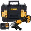 Аккумуляторная угловая шлифмашина DEWALT DCG407M1T, 18 В, 125 мм, 9000 об/мин, с 1 АКБ 4 Ач и ЗУ, в кейсе TSTAK (DCG407M1T-QW)