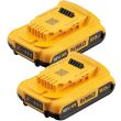 Аккумулятор DEWALT DCB183D2, Li-Ion, 18 В, 2 Ач, 2 шт. (DCB183D2-XJ)