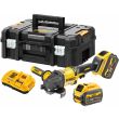 Аккумуляторная угловая шлифмашина DEWALT DCG418T2, 54 В, 125 мм, 9000 об/мин, с 2 АКБ 2 Ач и ЗУ, в кейсе TSTAK