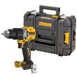 Ударная дрель-шуруповерт DEWALT DCD805NT, 18 В, 2000 об/мин, 34000 уд/мин, без АКБ и ЗУ, в кейсе TSTAK (DCD805NDWST1-70703)
