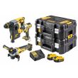 Набор электроинструмента DEWALT: перфоратор DCH273 + ударный шуруповерт DCF887 + УШМ DCG405, с 2 АКБ 5 Ач и ЗУ, в двух кейсах TSTAK, DCK305P2T