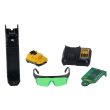 Аккумуляторный лазерный нивелир DEWALT DCE0811D1G, 12 В, зеленый луч, 35 м, с АКБ 2 Ач и ЗУ, в кейсе TSTAK (DCE0811D1G-QW)