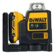 Аккумуляторный лазерный нивелир DEWALT DCE0811D1G, 12 В, зеленый луч, 35 м, с АКБ 2 Ач и ЗУ, в кейсе TSTAK (DCE0811D1G-QW)