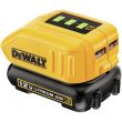 Зарядное устройство для мобильных устройств DEWALT, с 2 портами USB, 10.8-18 В, 1.5 А, DCB090