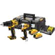 Аккумуляторный набор DEWALT DCK2062E2T, 18 В: дрель-шуруповерт DCD709 + шуруповерт DCF809, с 2 АКБ 1.7 Ач и ЗУ, в кейсе TSTAK