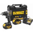 Ударная дрель-шуруповерт DEWALT DCD100M2T, 18 В, 1650 об/мин, 28050 уд/мин, с 2 АКБ 4 Ач и ЗУ, в кейсе TSTAK (DCD100M2T-QW)