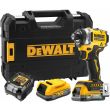 Аккумуляторный шуруповерт DEWALT DCF860E2T, 18 В, 282 Нм, 4500 уд/мин, с 2 АКБ 1.7 Ач и ЗУ, в кейсе TSTAK (DCF860E2T-QW)