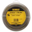 Леска для триммера DEWALT DT20652, витой квадрат, 2.5 мм, 68.6 м, 2 шт. (DT20652-QZ-2)
