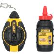 Разметочный комплект DEWALT DWHT47374L: катушка со шнуром, 30 м, и порошковый мел, красный, 113 г