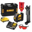 Аккумуляторный лазерный нивелир DEWALT DCE088D1R, 12 В, красный луч, 20 м, с АКБ 2 Ач и ЗУ, в кейсе TSTAK (DCE088D1R-QW)