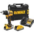 Аккумуляторная дрель-шуруповерт DEWALT DCD800S2T, 18 В, 2000 об/мин, с 2 АКБ 3.5 Ач и ЗУ, в кейсе TSTAK (DCD800S2T-QW)