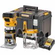 Аккумуляторный вертикальный фрезер DEWALT DCW604P1, 18 В, 25500 об/мин, 55 мм, с АКБ 5 Ач и ЗУ, в кейсе TSTAK (DCW604P1NT-XJ)