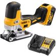 Аккумуляторный лобзик DEWALT DCS335P1, 18 В, 3200 ход/мин, 26 мм, с АКБ 5 Ач и ЗУ (DCS335P1N-XJ)