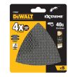 Сетчатые шлифлисты дельта DEWALT DTM8667, 93х93 мм, 40G, 5 шт. (DTM8667-QZ)