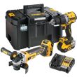 Аккумуляторный набор DEWALT DCK2026P2T, 18 В: дрель-шуруповерт DCD805 + УШМ DCG405, с 2 АКБ 5 Ач и ЗУ, в кейсе TSTAK