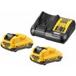 Аккумуляторный набор DEWALT DCK2110L2T, 12 В: дрель-шуруповерт DCD701 + шуруповерт DCF801, с 2 АКБ 3 Ач и ЗУ, в кейсе TSTAK