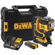 Аккумуляторный лазерный нивелир DEWALT DCLE34035D1, 18 В, зеленый луч, 80 м, с АКБ 2 Ач и ЗУ, в кейсе TSTAK (DCLE34035D1-QW)