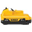 Аккумулятор DEWALT DCB122, Li-Ion, 12 В, 2 Ач (DCB122-XJ)