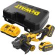 Аккумуляторная угловая шлифмашина DEWALT DCG460X2, 54 В, 230 мм, 6000 об/мин, с 2 АКБ 3 Ач и ЗУ, в кейсе (DCG460X2-QW)