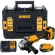 Аккумуляторная угловая шлифмашина DEWALT DCG407M2T, 18 В, 125 мм, 9000 об/мин, с 2 АКБ 4 Ач и ЗУ, в кейсе TSTAK (DCG407M2T-QW)