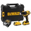 Ударная дрель-шуруповерт DEWALT DCD709D2T, 18 В, 1650 об/мин, 28050 уд/мин, с 2 АКБ 2 Ач и ЗУ, в кейсе TSTAK (DCD709D2T-QW)