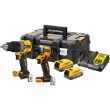 Аккумуляторный набор DEWALT DCK2050E2T, 18 В: дрель-шуруповерт DCD805 + шуруповерт DCF850, с 2 АКБ 1.7 Ач и ЗУ, в кейсе TSTAK