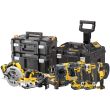 Аккумуляторный набор DEWALT DCK755P3T, 18 В: 7 инструментов, с 3 АКБ 5 Ач и ЗУ, в 3 кейсах TSTAK (DCK755P3T-QW)